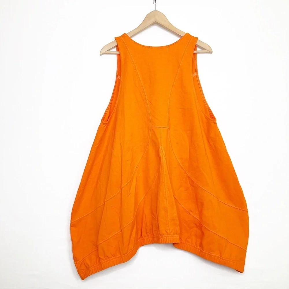 Free People large Beach Cory orange tunic top - Picture 8 of 13